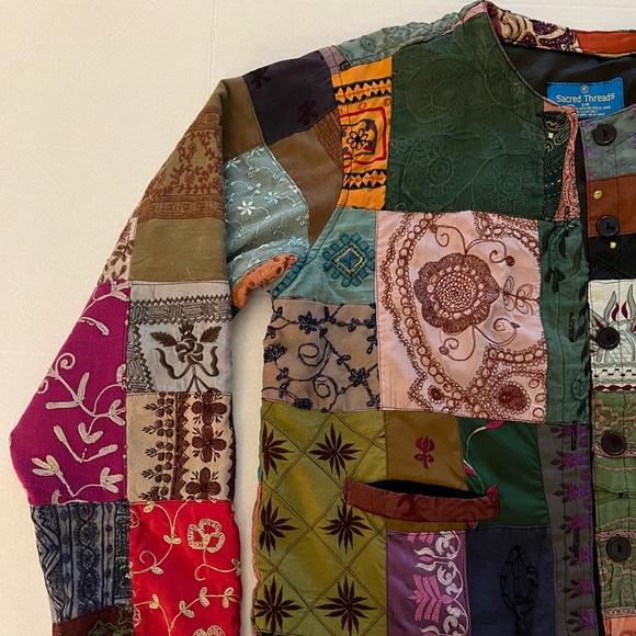 Sacred Threads Multicolor Patchwork Jacket - Picture 6 of 16